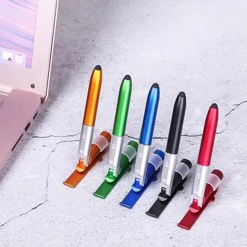 Stationery Warehouse - 4 in 1 多機能ボールペン LEDライト付き 折りたたみ式携帯電話ホルダー