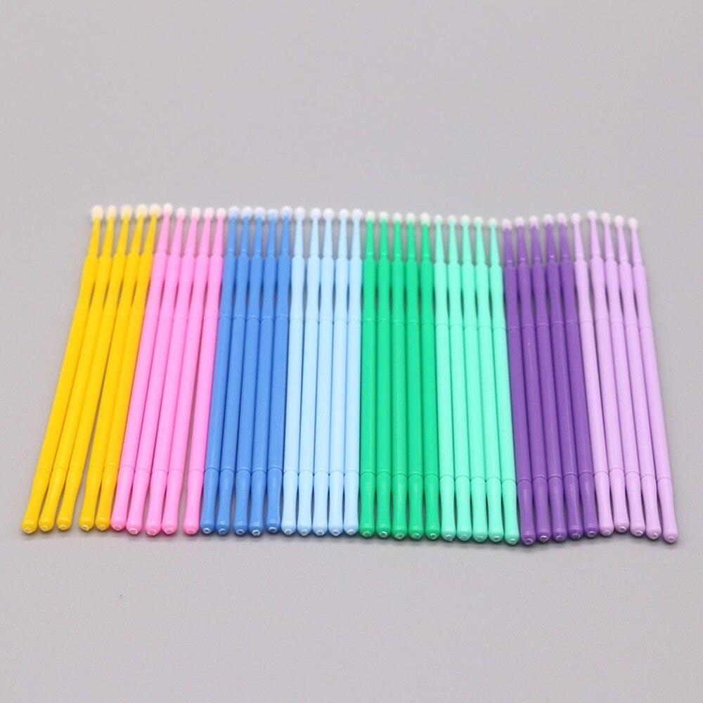 Glue Stick Pack - 100 ピース/ロットマイクロブラシメイクアップまつげエクステンション使い捨てアイラッシュ接着剤クリーニングブラシ無料アプリケータースティックメイクアップツール