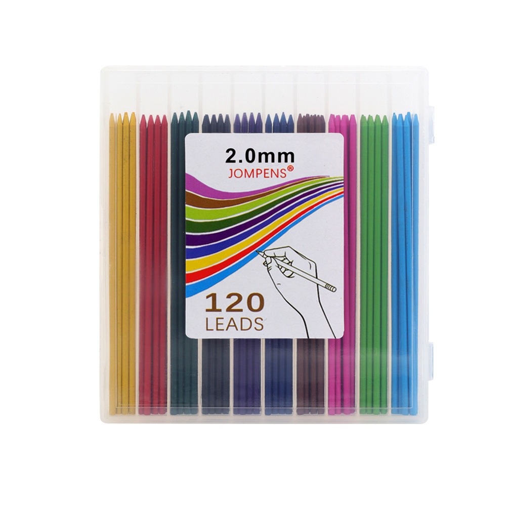 Mechanical Pencil Lead - 120 個 2.0 ミリメートル鉛鉛筆リフィル 10 色アートスケッチ描画用品シャープペンシル芯大容量