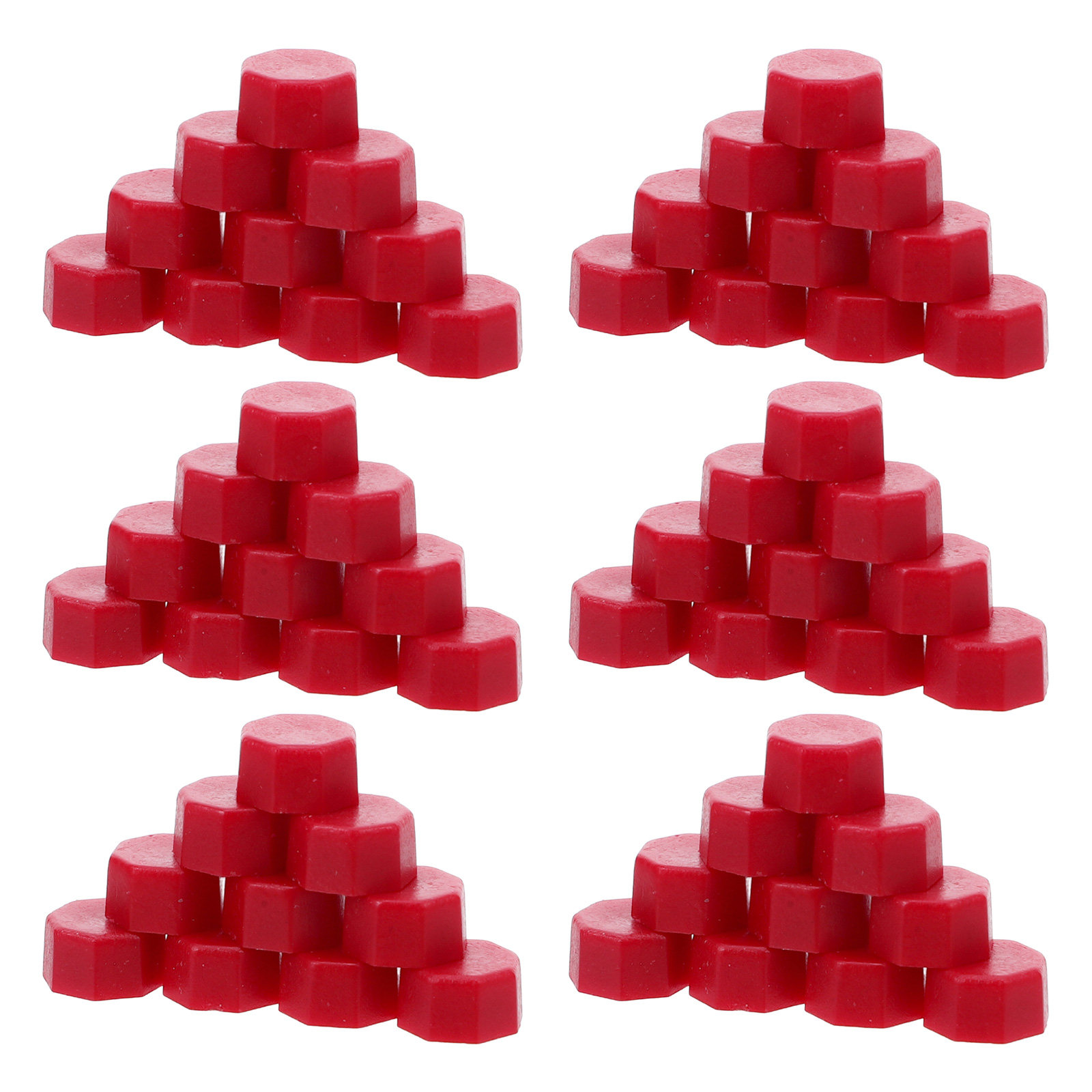 6個入り シール用ワックスビーズキット。六角形、赤色。招待状 - Wax Seal Stamp Kit のレビューと価格