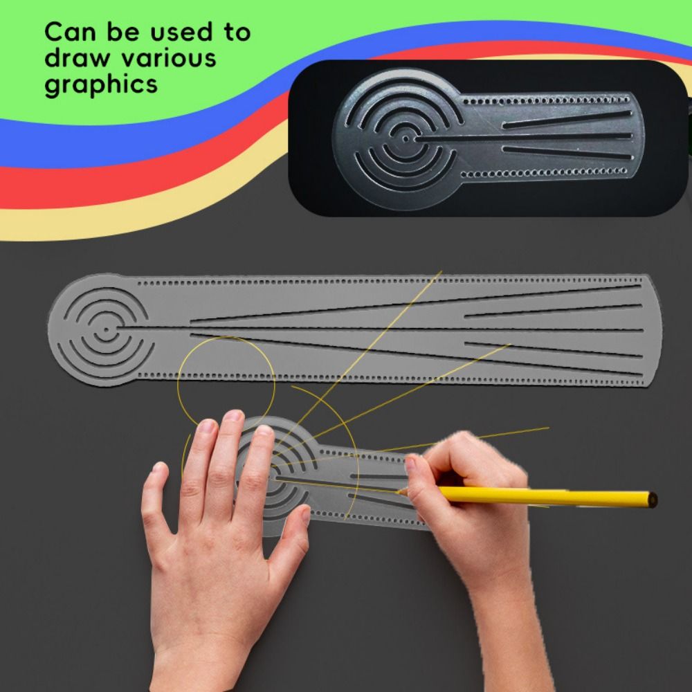 高品質多機能マンダラ描画テンプレート透明アクリル幾何学模様定 - Ruler Set Transparent のレビューと価格
