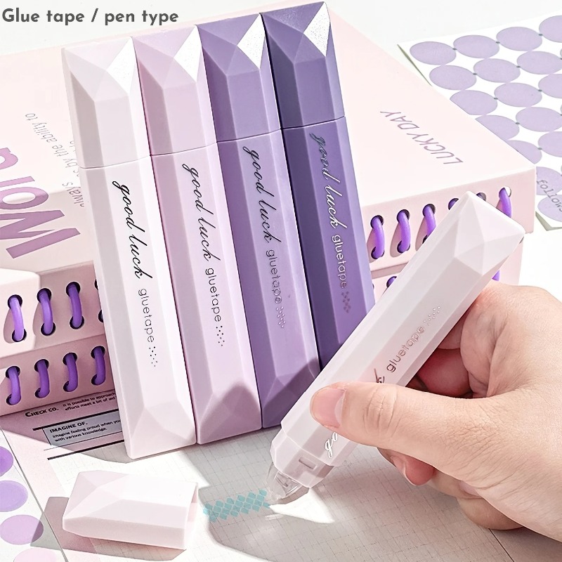 4個入りグラデーションカラーグルーテープ、ペン型両面粘着テー - Glue Stick Pack のレビューと価格