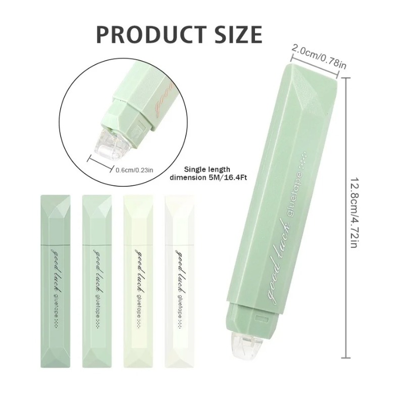4個入りグラデーションカラーグルーテープ、ペン型両面粘着テー - Glue Stick Pack のレビューと価格