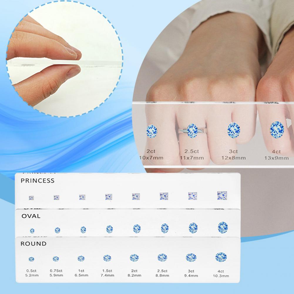 ラインストーンサイズ定規 3 個ラインストーン測定定規セット - Ruler Set Transparent のレビューと価格
