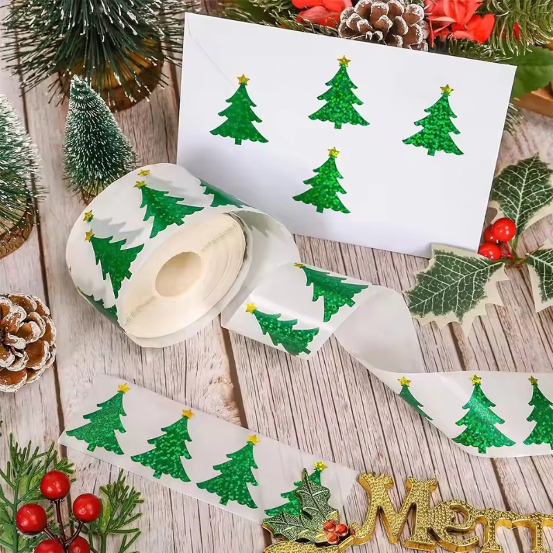 クリスマスのキラキラツリーステッカー（500枚セット）：ギフ - Ideal Stationery & Office Supply のレビューと価格