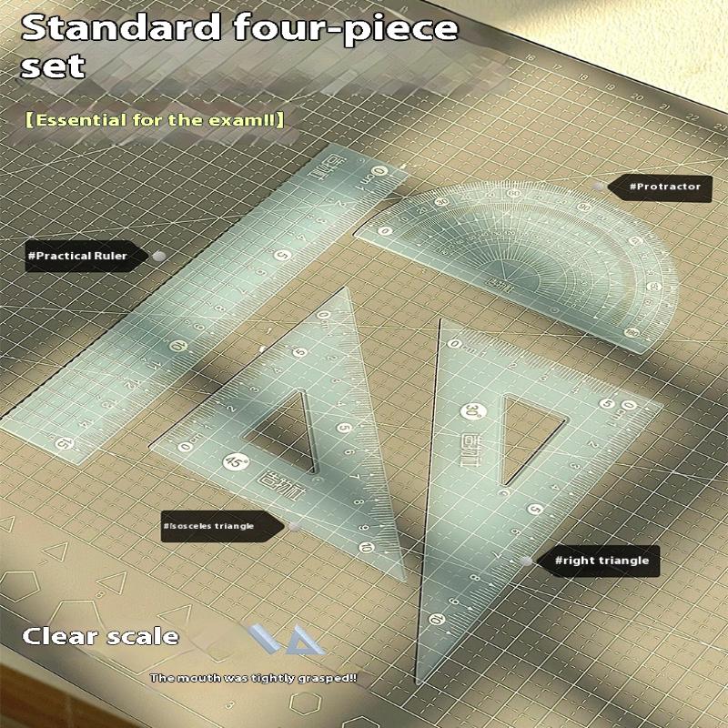 4 ピース/セット 15 センチメートルゼリー定規セット肥厚 - Ruler Set Transparent のレビューと価格