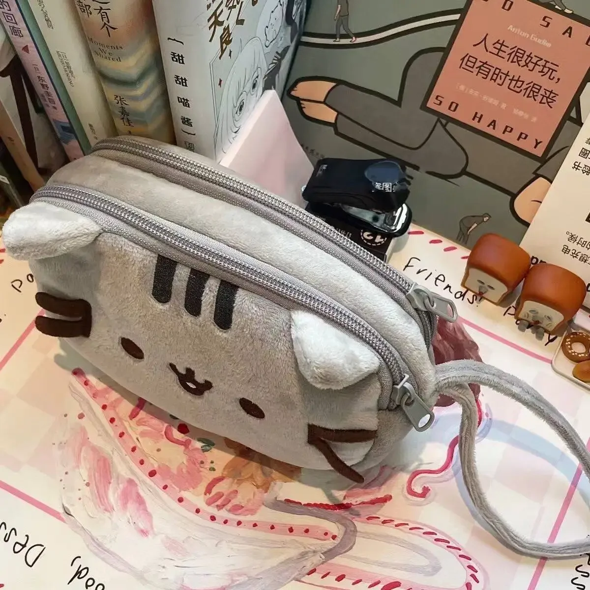 かわいいプシーンの太った猫の漫画ペンケース、大容量学生文房具 - Stationery Warehouse のレビューと価格
