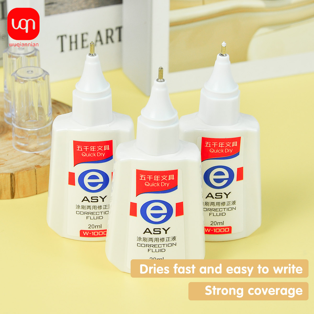 WQN 速乾修正液、20ml、白、塗りやすい、乾燥時間を短縮 - Correction Fluid White のレビューと価格
