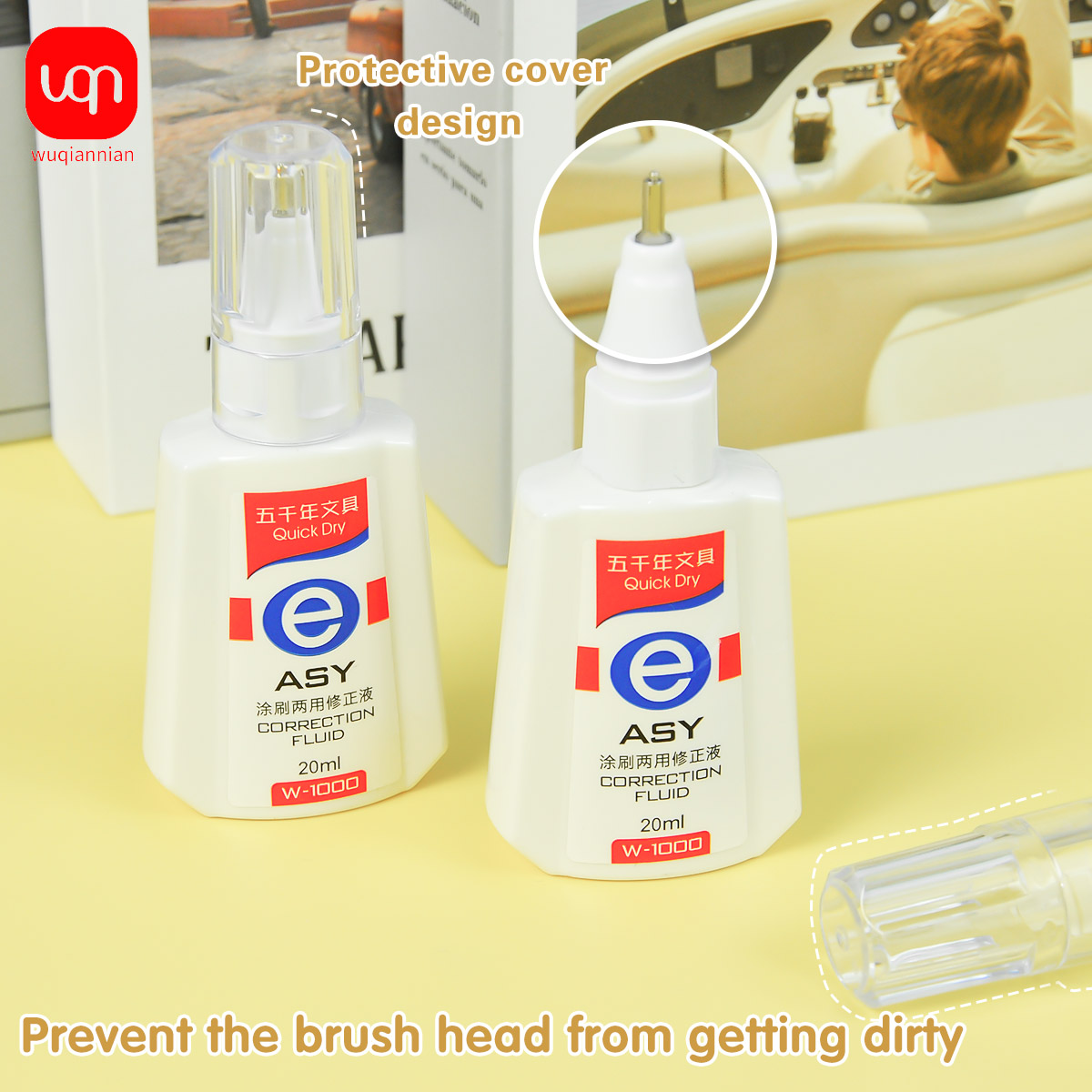 WQN 速乾修正液、20ml、白、塗りやすい、乾燥時間を短縮 - Correction Fluid White のレビューと価格