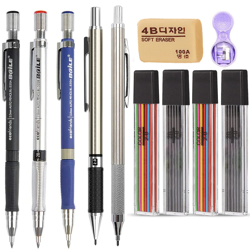 2.0mm 2B シャープペンシル 自動描画ペンシル カラー - Ideal Stationery & Office Supply のレビューと価格