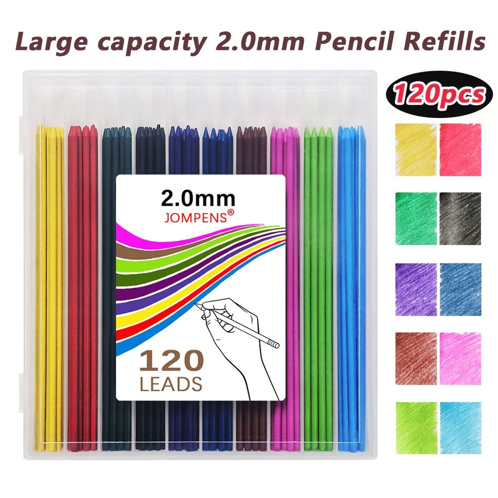 120 個 2.0 ミリメートル鉛鉛筆リフィル 10 色アー - Mechanical Pencil Lead のレビューと価格