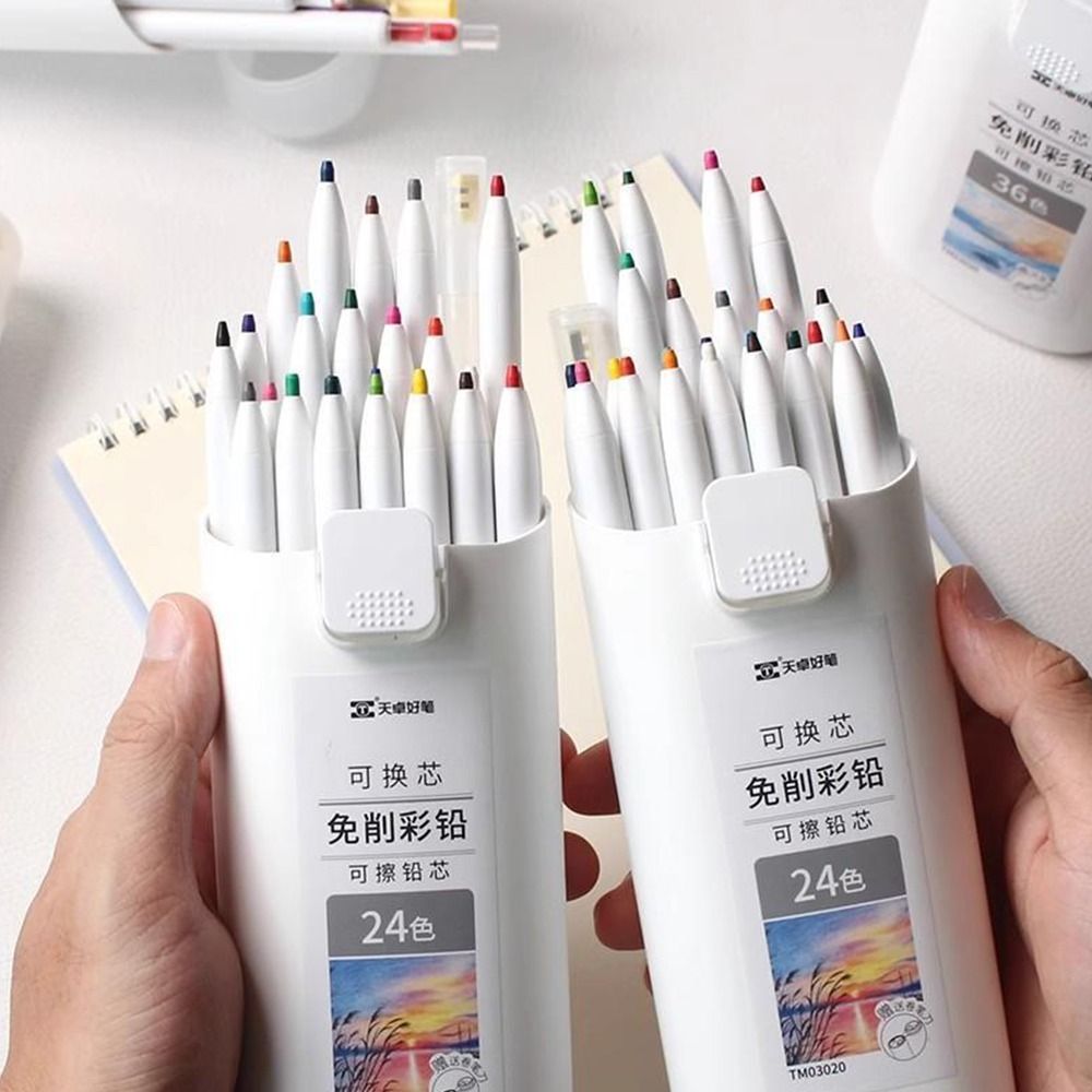 芯を削る必要のない色鉛筆、交換可能なリフィル、油性、消せる、 - Mechanical Pencil Lead のレビューと価格