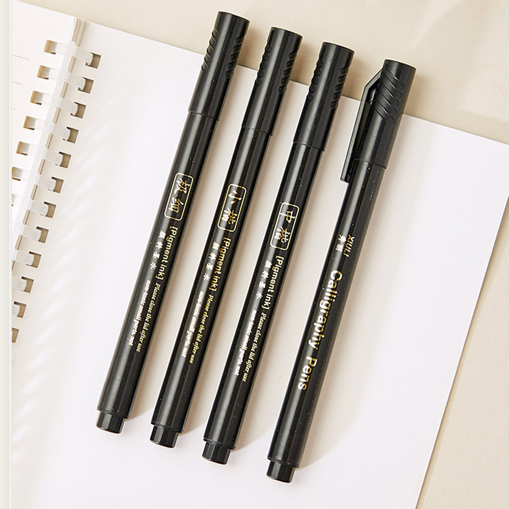 4pc ブラシペン書道ペン中国語単語学習文具学生アート描画マ - Stationery Warehouse のレビューと価格
