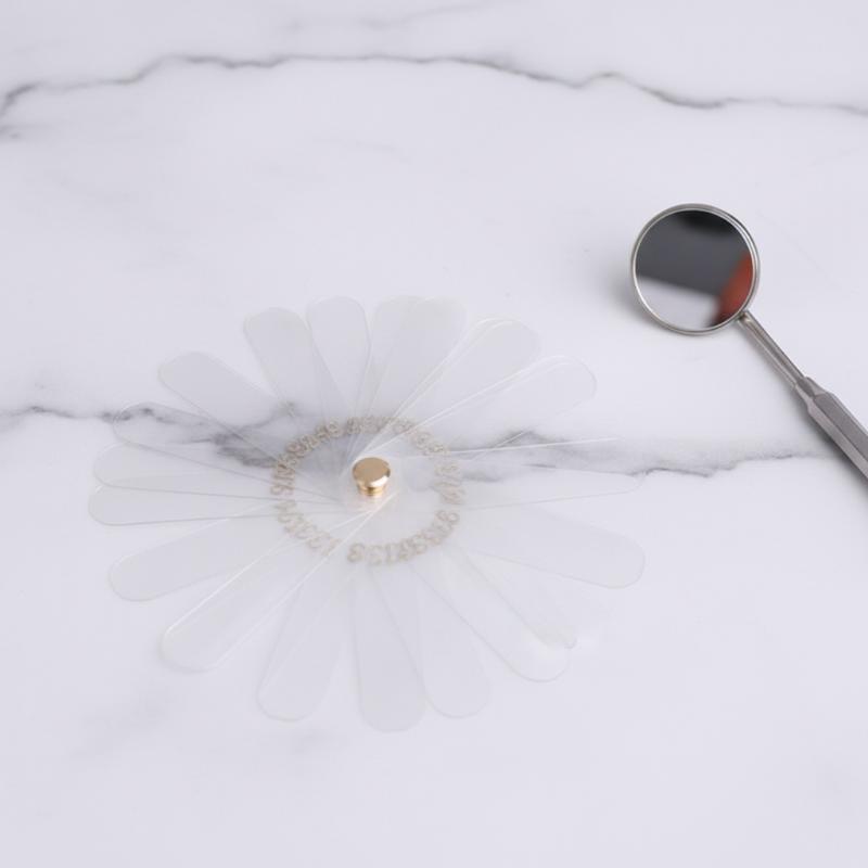 歯間エナメル質測定用器具56点セット、0.1mm透明プラスチ - Ruler Set Transparent のレビューと価格