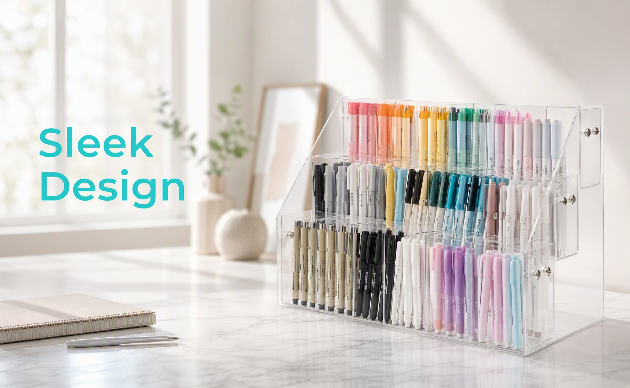 アクリル製ペンスタンド。透明で、ペン、鉛筆、マーカー、筆、画 - Stationery Office And School Supply Stores のレビューと価格
